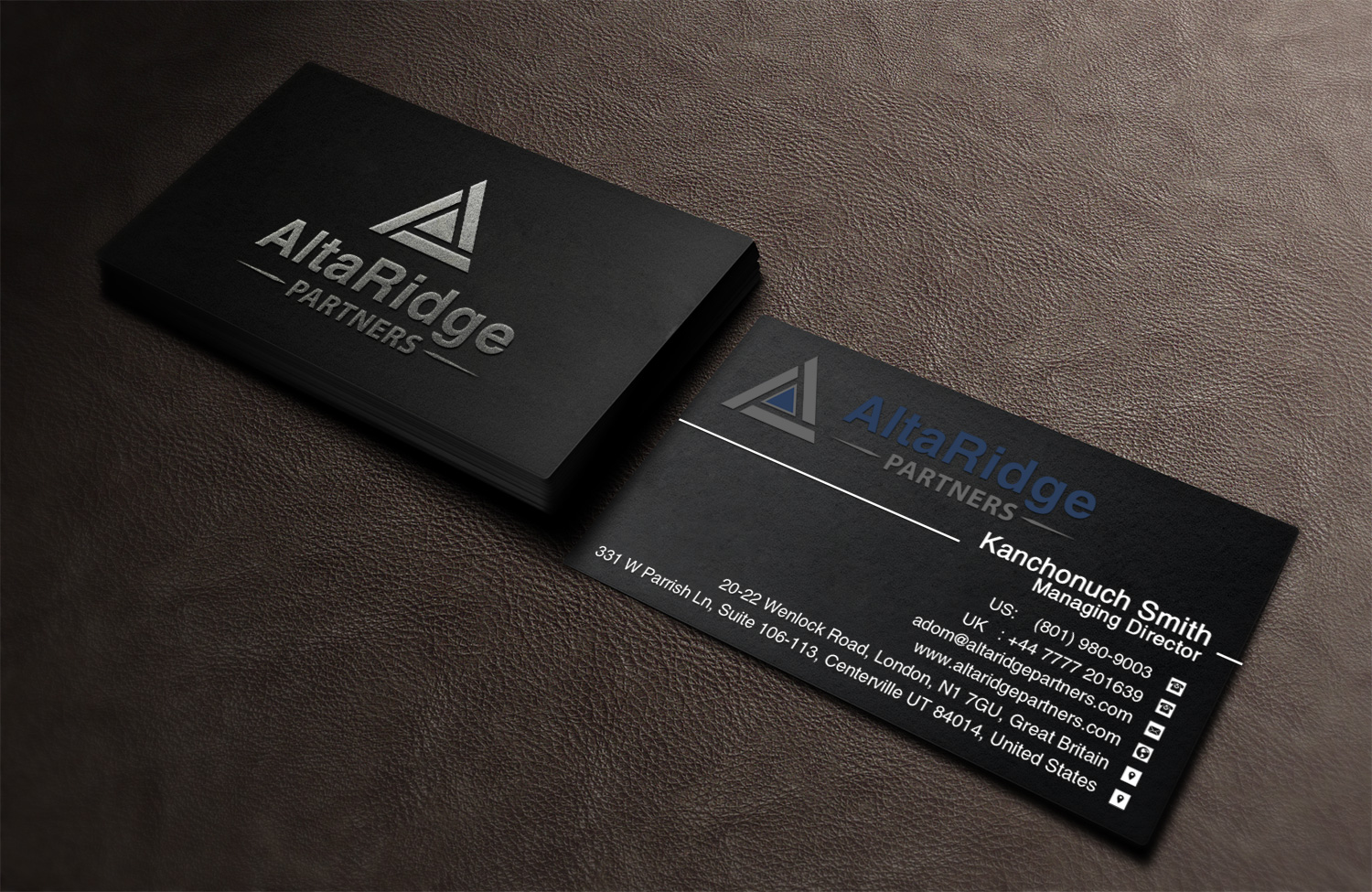 Business Card Design by Pixi Dust for AltaRidge Partners | Design #10017582