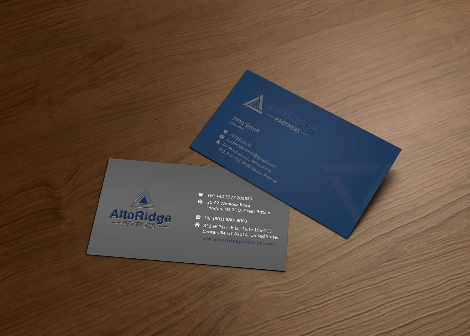 Business Card Design by shaikhdesign for AltaRidge Partners | Design #10014902
