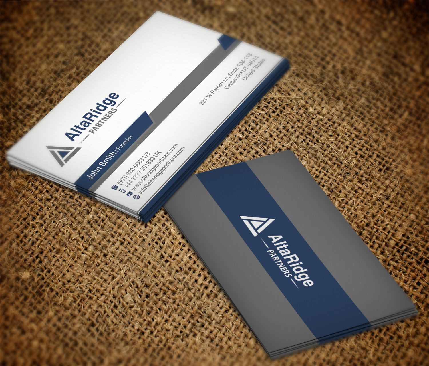 Diseño de Tarjeta de Presentación por WebixBD para AltaRidge Partners | Diseño #10050088