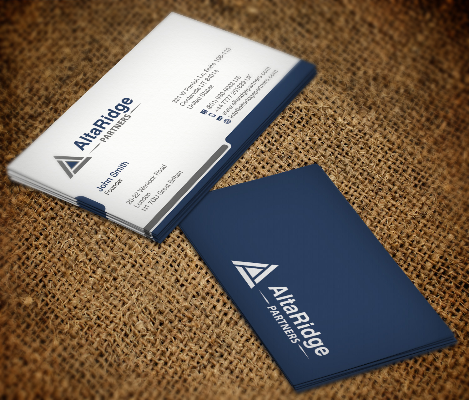 Diseño de Tarjeta de Presentación por WebixBD para AltaRidge Partners | Diseño #10050089