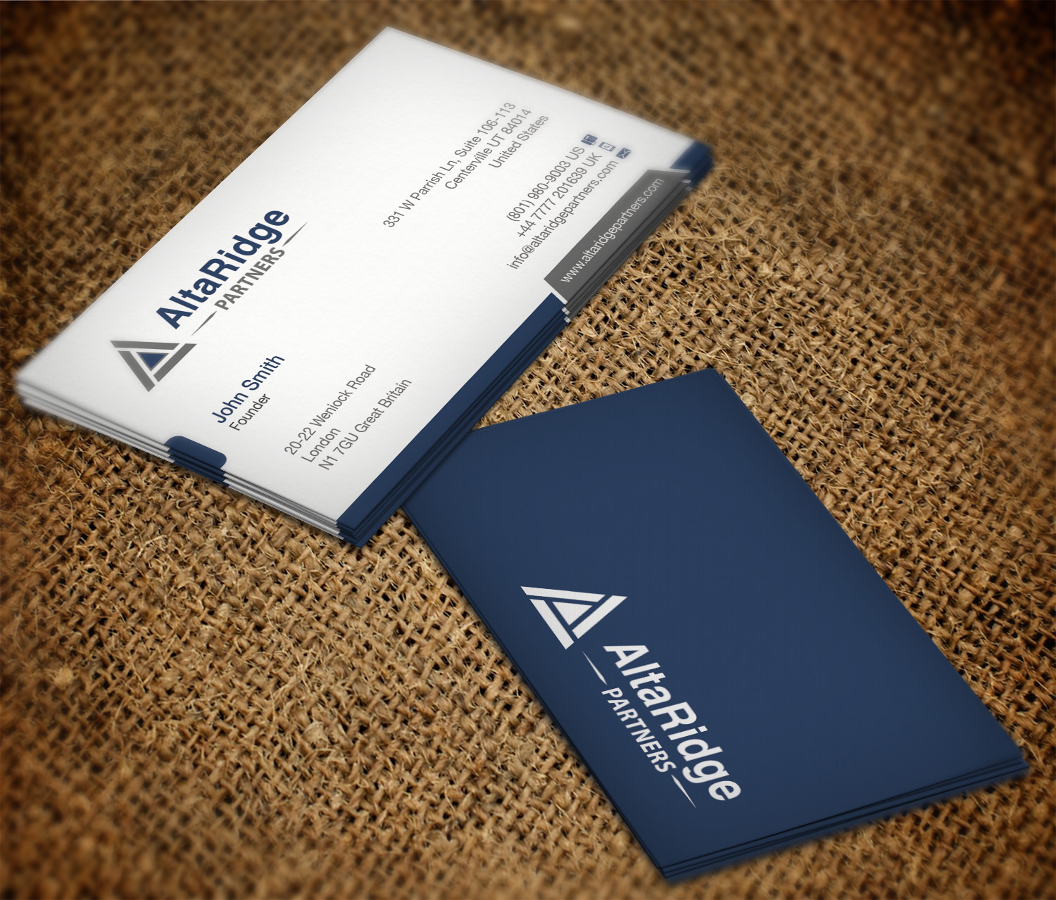 Diseño de Tarjeta de Presentación por WebixBD para AltaRidge Partners | Diseño #10050466