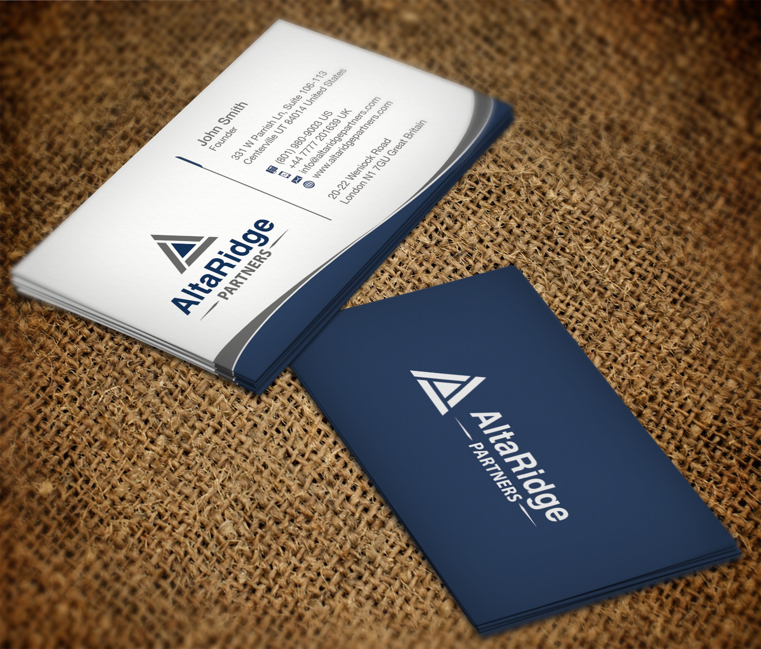 Diseño de Tarjeta de Presentación por WebixBD para AltaRidge Partners | Diseño #10052675