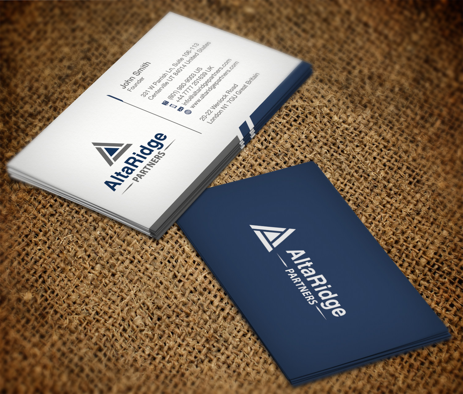 Diseño de Tarjeta de Presentación por WebixBD para AltaRidge Partners | Diseño #10052808