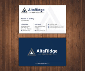 Design de Carte de Visite par Stylez Designz pour AltaRidge Partners | Design : #10190721