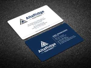 Business Card Design by Verified artistry (Design garden) for AltaRidge Partners | Design: #10012621