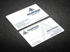 Business Card Design by Verified artistry (Design garden) for AltaRidge Partners | Design: #10012622