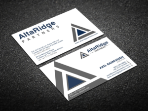 Business Card Design by Verified artistry (Design garden) for AltaRidge Partners | Design: #10012625