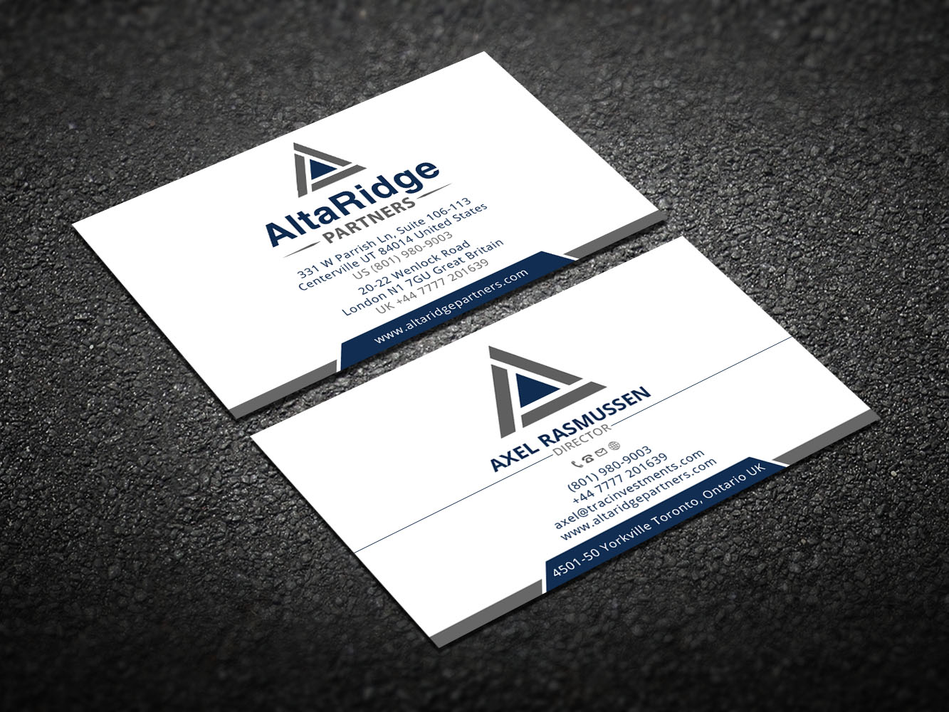 Business Card Design by Verified artistry (Design garden) for AltaRidge Partners | Design #10012629
