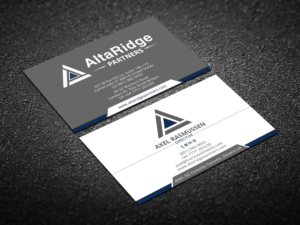 Business Card Design by Verified artistry (Design garden) for AltaRidge Partners | Design: #10012632