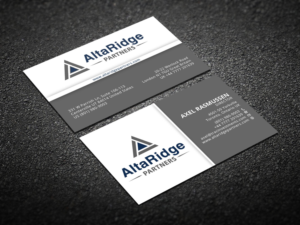 Business Card Design by Verified artistry (Design garden) for AltaRidge Partners | Design: #10012635