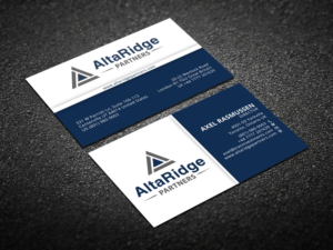 Business Card Design by Verified artistry (Design garden) for AltaRidge Partners | Design: #10012636