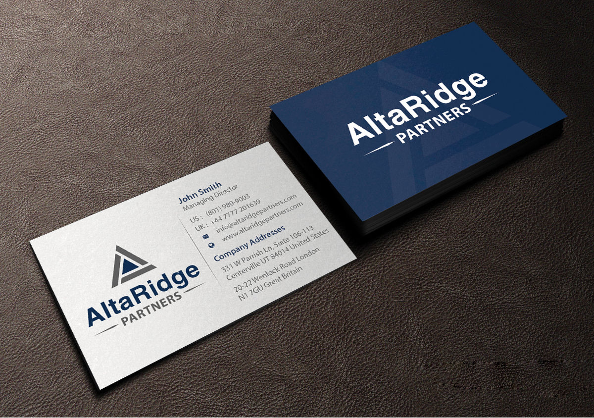 Business Card Design by Creations Box 2015 for AltaRidge Partners | Design #10081523