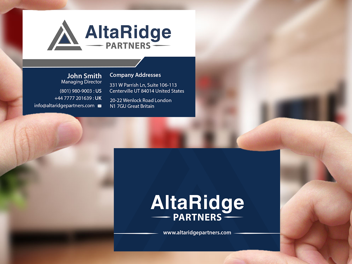 Diseño de Tarjeta de Presentación por Creations Box 2015 para AltaRidge Partners | Diseño #10081532