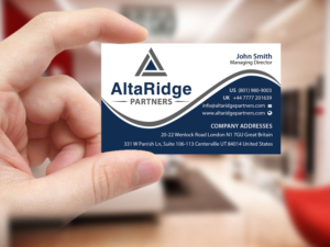 Business Card Design by Creations Box 2015 for AltaRidge Partners | Design: #10081536