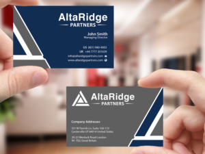 Business Card Design by Creations Box 2015 for AltaRidge Partners | Design: #10081540