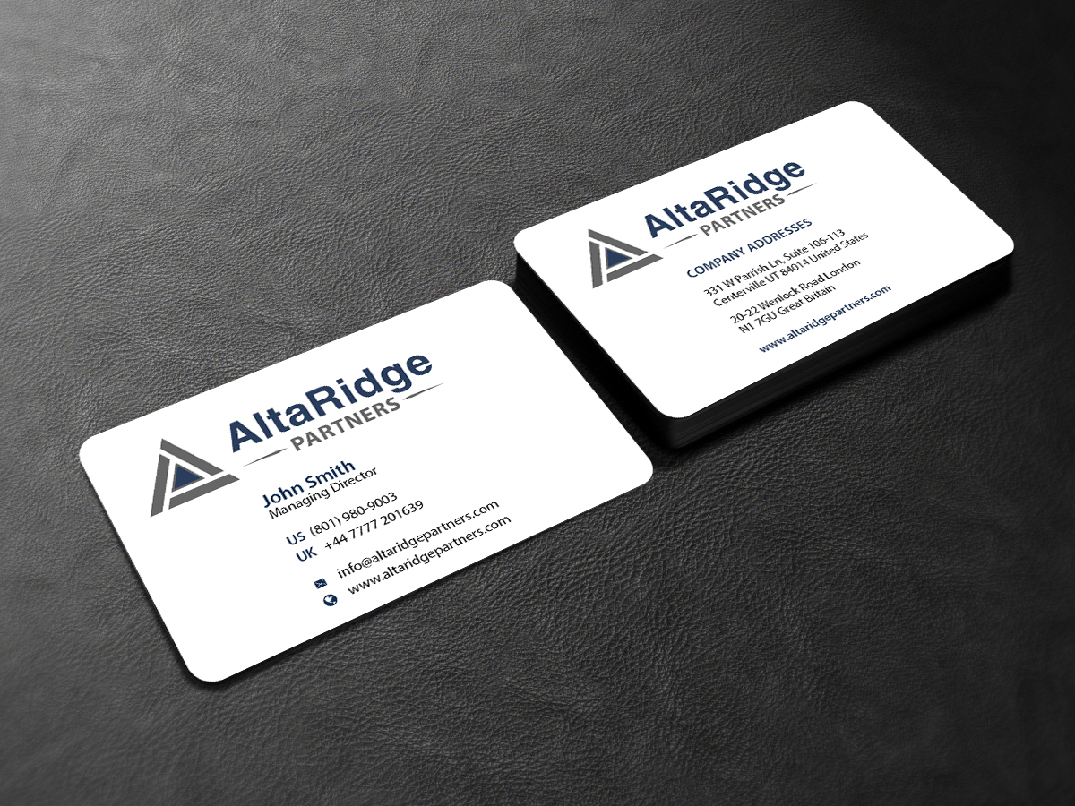 Diseño de Tarjeta de Presentación por Creations Box 2015 para AltaRidge Partners | Diseño #10081551