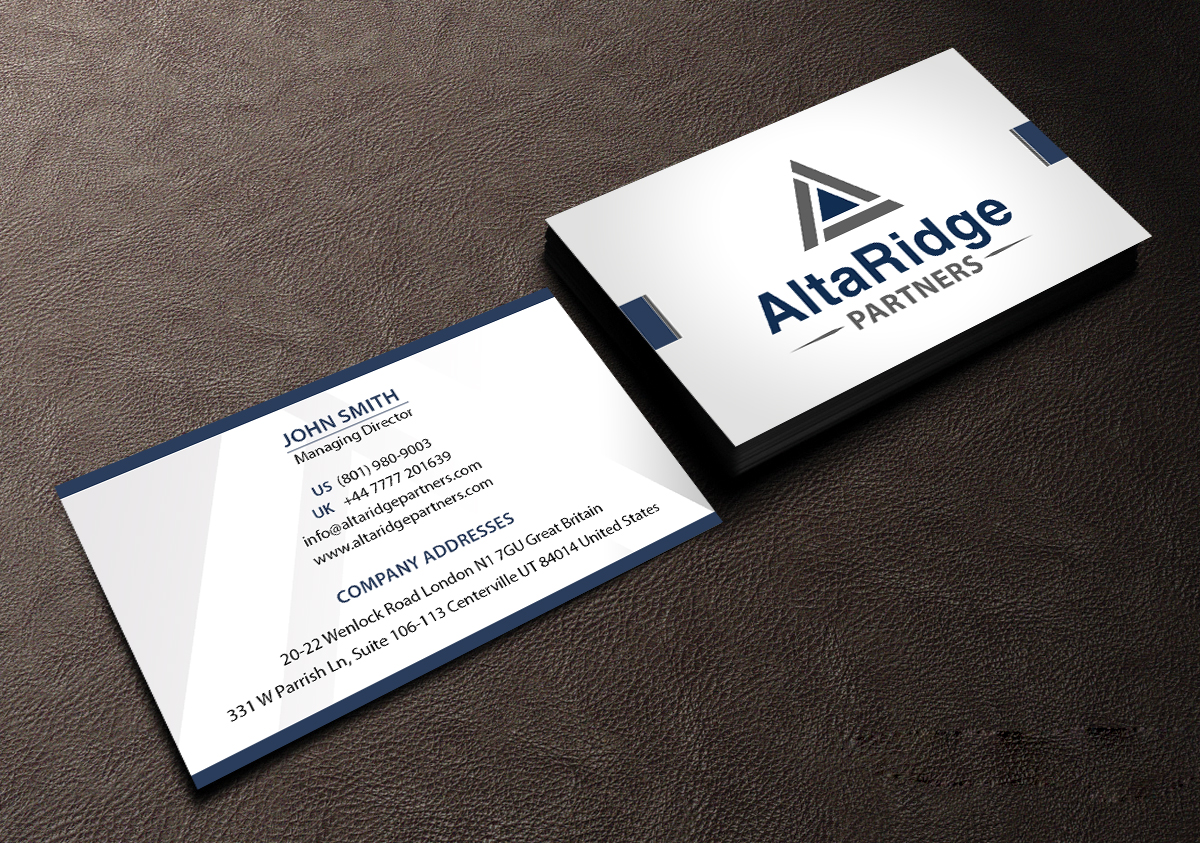 Business Card Design by Creations Box 2015 for AltaRidge Partners | Design #10081557