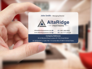 Business Card Design by Creations Box 2015 for AltaRidge Partners | Design: #10081558