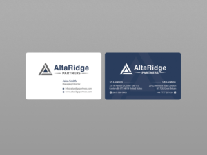 Business Card Design by Creations Box 2015 for AltaRidge Partners | Design: #10289133