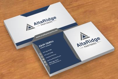 Business Card Design by S.M.T.M for AltaRidge Partners | Design #10160085