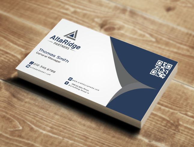 Business Card Design by S.M.T.M for AltaRidge Partners | Design #10160088