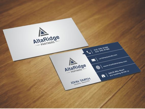 Business Card Design by S.M.T.M for AltaRidge Partners | Design #10160090