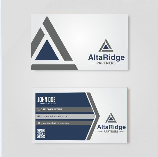 Business Card Design by S.M.T.M for AltaRidge Partners | Design #10160091
