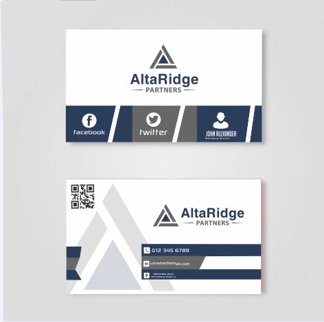 Business Card Design by S.M.T.M for AltaRidge Partners | Design #10160092