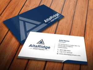 Design de Carte de Visite par primarydesigner2k9 pour AltaRidge Partners | Design #10011472