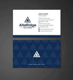 Design de Carte de Visite par chandrayaan.creative pour AltaRidge Partners | Design : #10014204