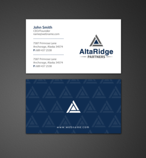 Design de Carte de Visite par chandrayaan.creative pour AltaRidge Partners | Design : #10014205
