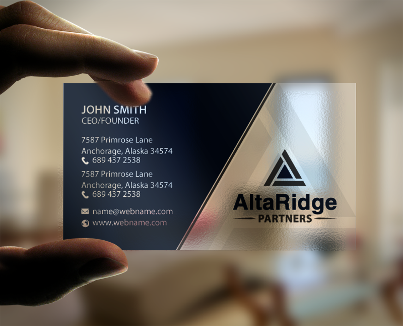 Business Card Design by chandrayaan.creative for AltaRidge Partners | Design #10014219
