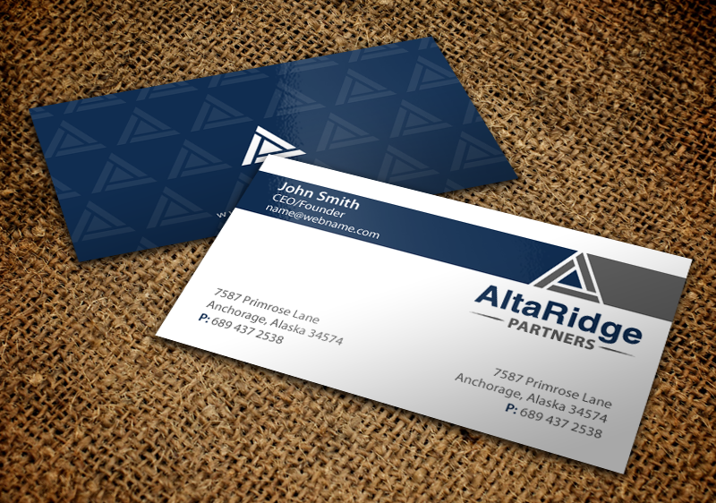 Diseño de Tarjeta de Presentación por chandrayaan.creative para AltaRidge Partners | Diseño #10014220