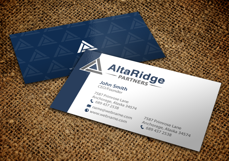 Business Card Design by chandrayaan.creative for AltaRidge Partners | Design #10014221