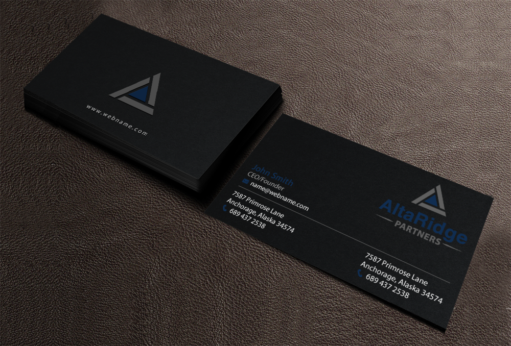 Business Card Design by chandrayaan.creative for AltaRidge Partners | Design #10014238