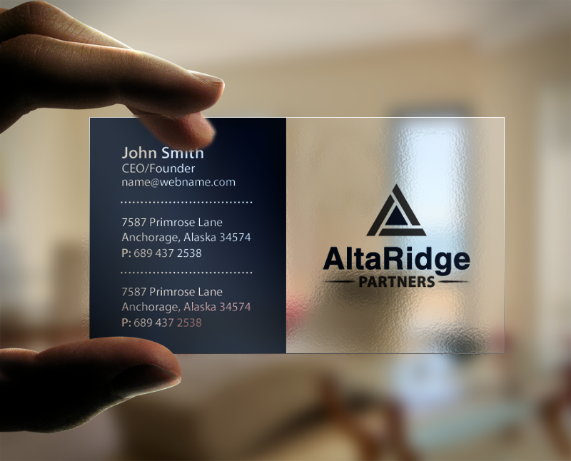 Business Card Design by chandrayaan.creative for AltaRidge Partners | Design #10093553