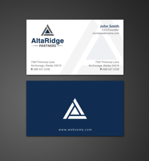 Design de Carte de Visite par chandrayaan.creative pour AltaRidge Partners | Design : #10093556
