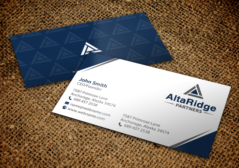 Diseño de Tarjeta de Presentación por chandrayaan.creative para AltaRidge Partners | Diseño #10093561