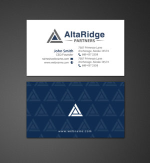 Design de Carte de Visite par chandrayaan.creative pour AltaRidge Partners | Design : #10093590