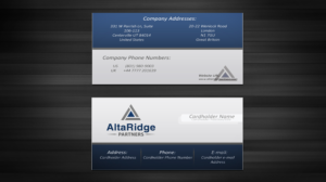 Business Card Design by tanja.dudka for AltaRidge Partners | Design: #10110305