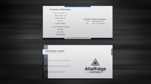 Business Card Design by tanja.dudka for AltaRidge Partners | Design: #10150880