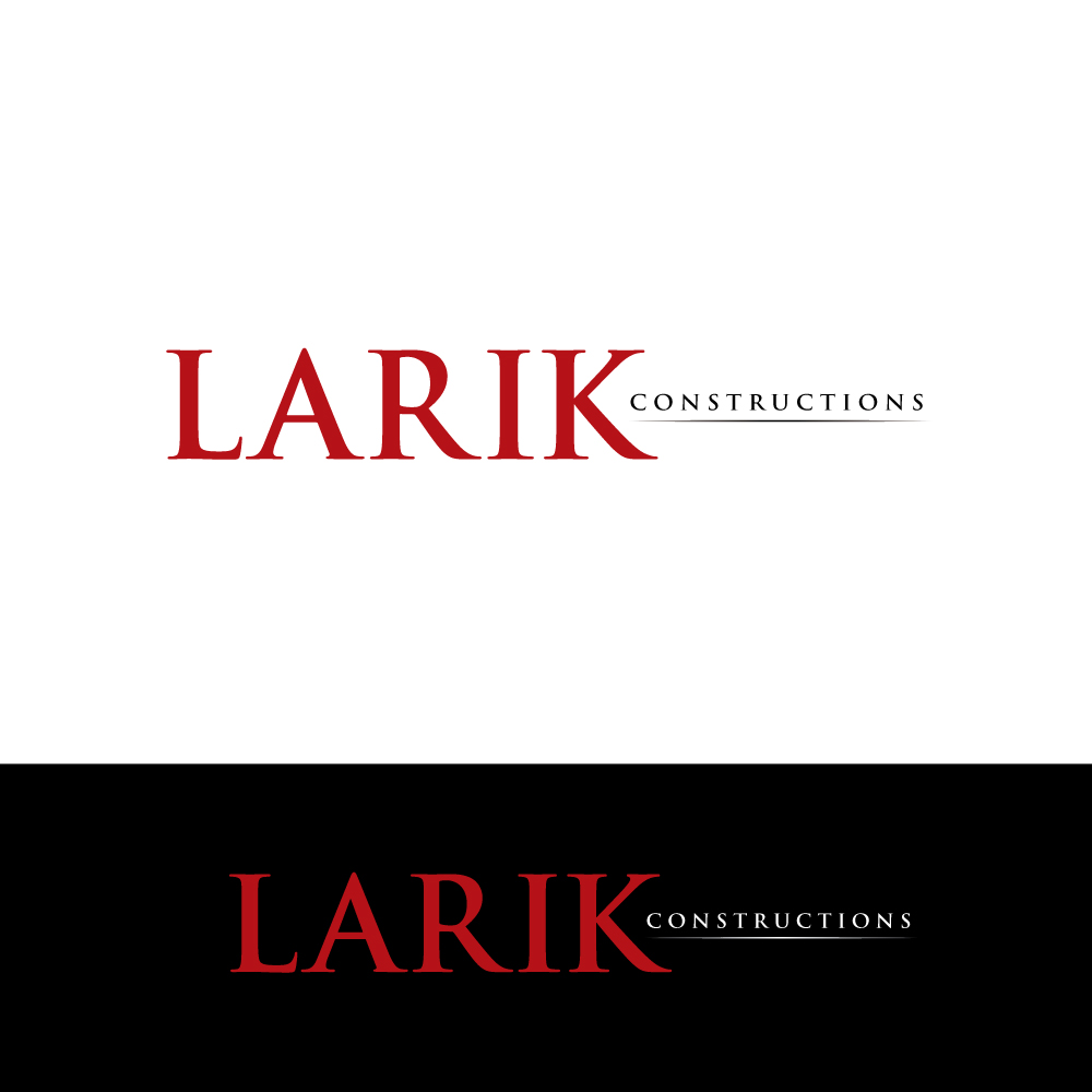 Logo Design by H4R5Z for Larik Constructions | Design #10086211