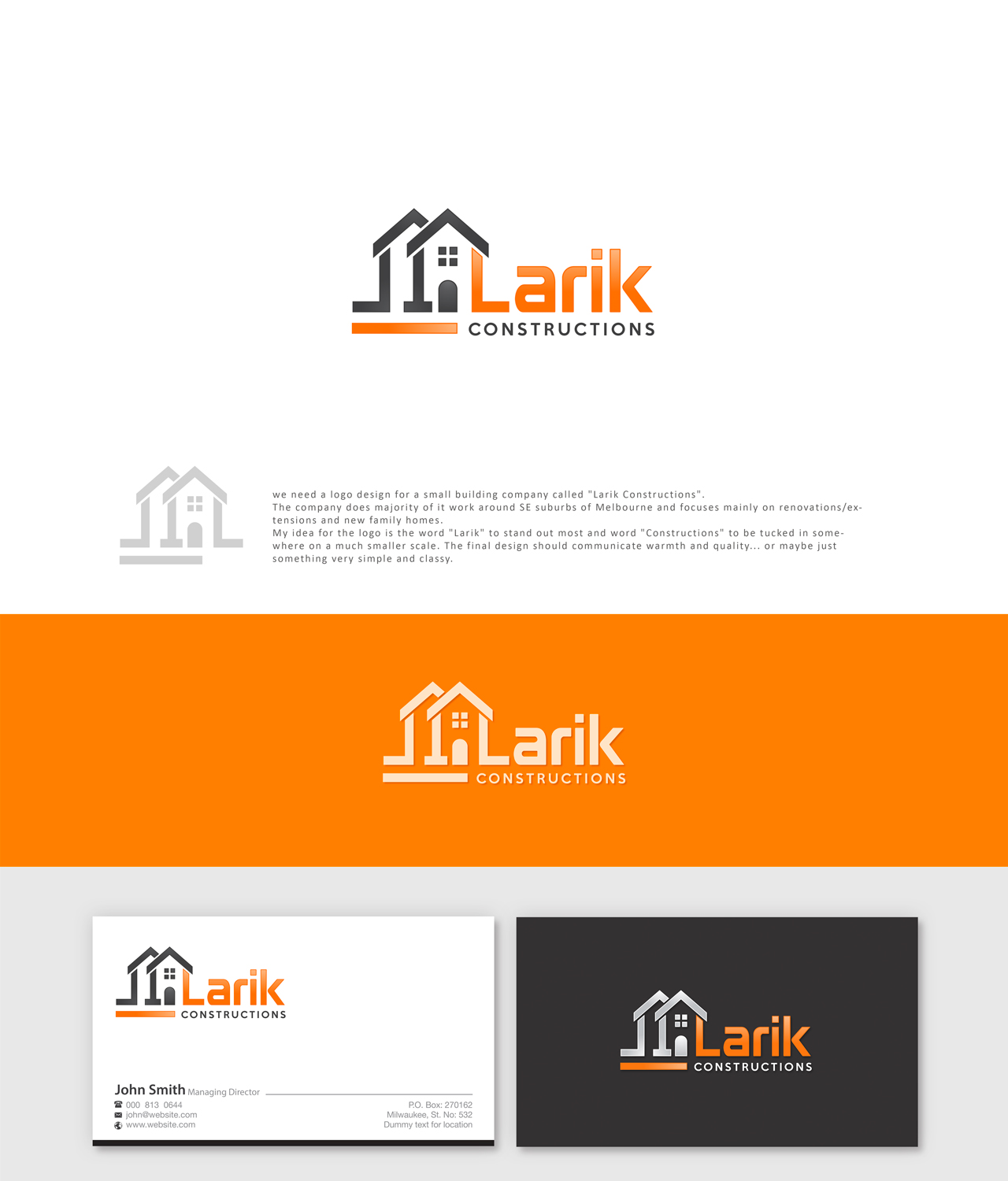 Logo Design by tajammuldesigner for Larik Constructions | Design #10266415