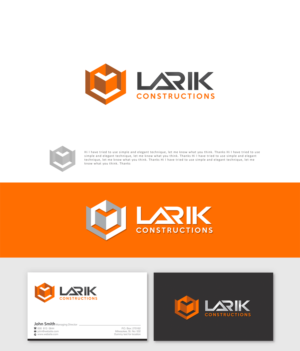 Logo Design by tajammuldesigner for Larik Constructions | Design: #10285578