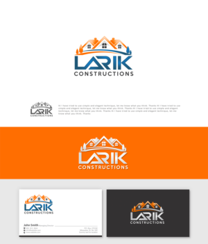 Logo Design by tajammuldesigner for Larik Constructions | Design: #10285716