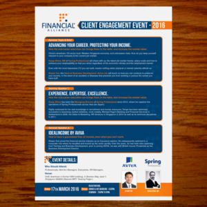 Single-Page Event Brochure | Flyer Design by Souvik Roy (Alex Pro)