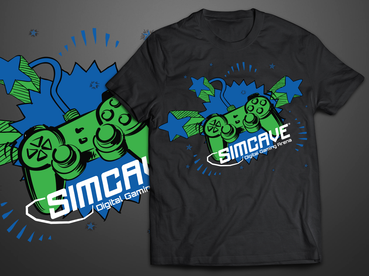 T-shirt Design by SD Web Creation for SimCave Digital Gaming Arena | Design: #10372016