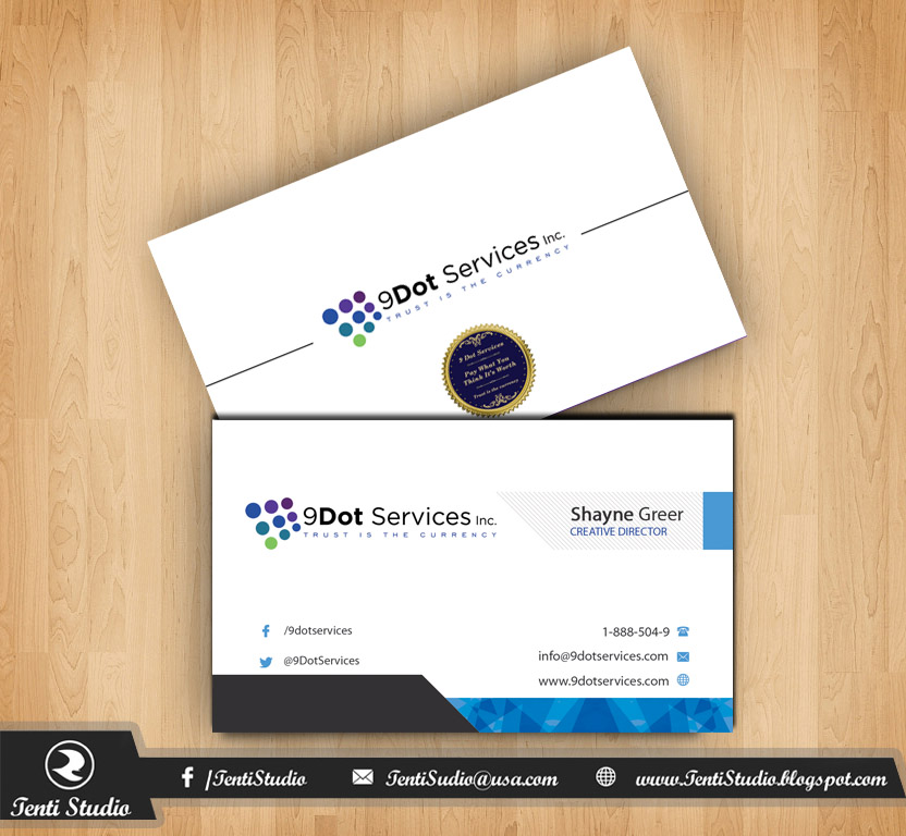 Business Card Design by Tenti Studio for this project | Design #10045801