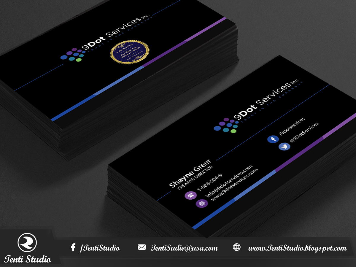 Business Card Design by Tenti Studio for this project | Design #10087779