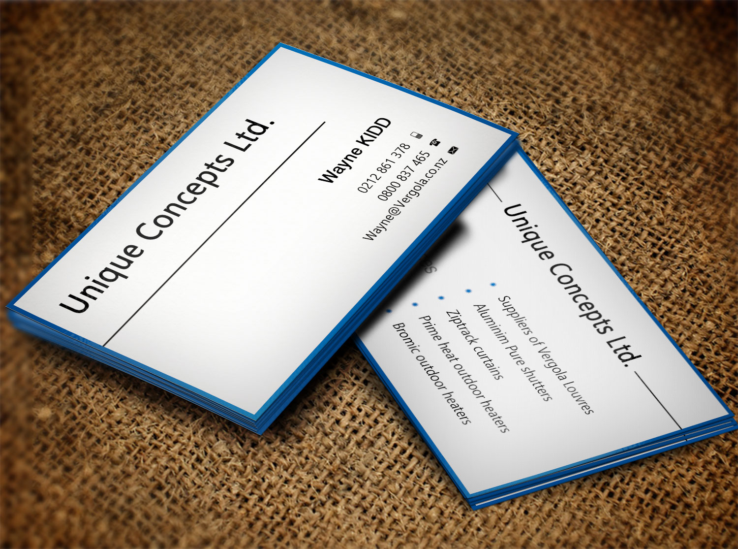 Design de Carte de Visite par Pixi Dust pour Unique Concepts ltd | Design #10074181